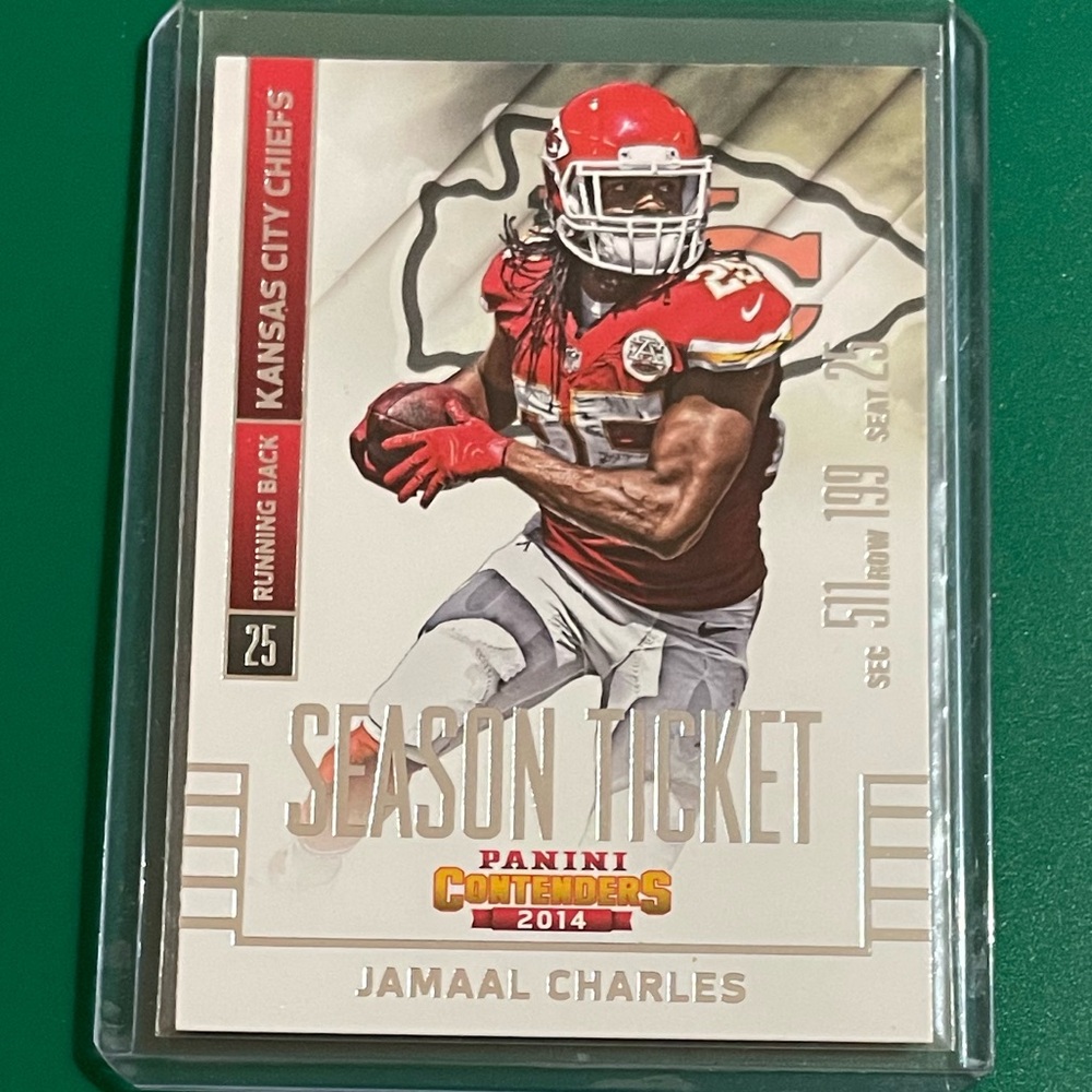 Jamaal Charles #30 2014 Panini Contenders Season Ticket Football Trading Card